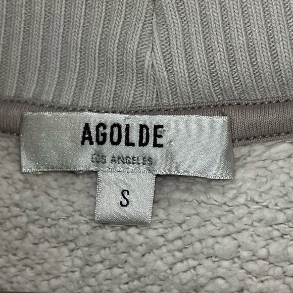 AGOLDE x REVOLVE | Klara Extended V-Neck Sweatshirt in Grey Heather | Size Small - Picture 7 of 9